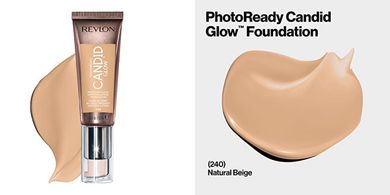 Revlon Candid Glow Liquid Foundation: Longwear, Natural Beige (Sensitive/Dry Skin)
