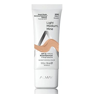 Almay Skintone Matching Foundation: Hypoallergenic, oil-free, SPF 15.
