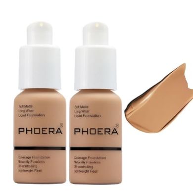 PHOERA 2-Pack Full Coverage Matte Liquid Foundation
