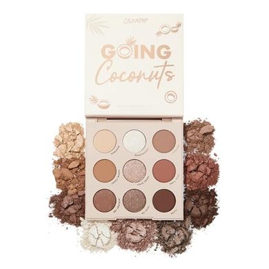 ColourPop Going Coconuts: Cool-toned neutral eyeshadow palette with velvety, long-lasting pigment.
