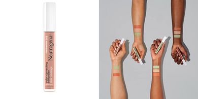 Neutrogena Clear Coverage Concealer: Lightweight, Peach, Niacinamide-infused.
