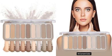 9-Color Matte Neutral Eyeshadow Palette (Waterproof, Long-Lasting)
