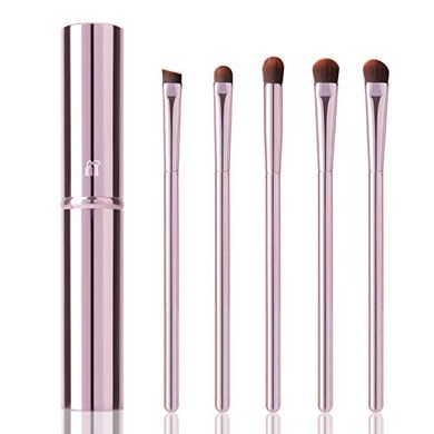 YUESHENNAN Pink 5-Piece Premium Eyeshadow & Eyeliner Brush Set
