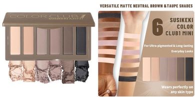 Mini Neutral Nude Eyeshadow Palette: 6 Matte & Smoky Shades
