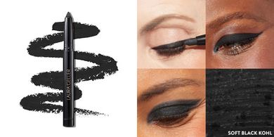 LAURA GELLER NEW YORK Kajal Longwear Kohl Eyeliner Pencil - Soft Black Kohl - Caffeine and Vitamin E - Smooth & Blendable Liner - Built-In Sharpener