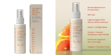 InstaNatural Vitamin C SPF 30 Setting Spray: Brightening, Hydrating Sunscreen
