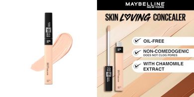 Maybelline Fit Me Liquid Concealer: Lightweight, oil-free coverage.
