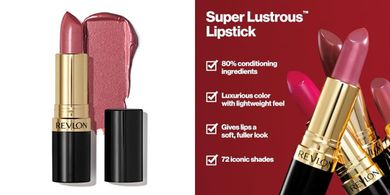 Revlon Super Lustrous Lipstick: Blushing Mauve, creamy, moisturizing.
