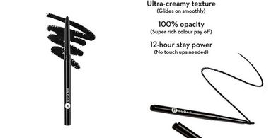 SUGAR Kohl Of Honour Intense Black Kajal: Long-lasting, lightweight.
