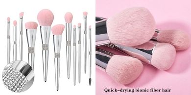 Luxury 11-Piece Vegan Makeup Brush Set with Gift Box
