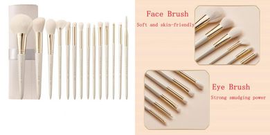 14-Piece Professional Synthetic Makeup Brush Set
