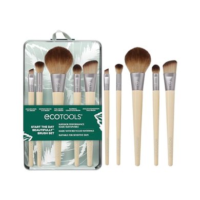 EcoTools 6-Piece Vegan Makeup Brush Set: Eyeshadow, Blush, Concealer, Foundation