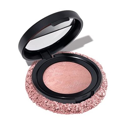 Laura Geller Baked Blush: Ethereal Rose, buildable natural finish.