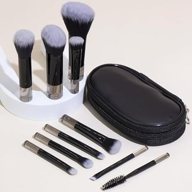 COSHINE 10-Piece Mini Makeup Brush Set with Pouch
