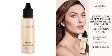 Luminess Silk Airbrush Foundation (Shade 020): Hydrating, Anti-Aging, Sheer-Medium Coverage