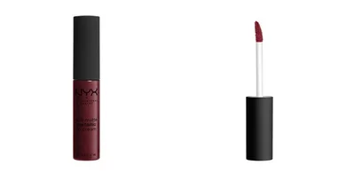 NYX Soft Matte Metallic Lip Cream in Budapest (Deep Mauve Red)