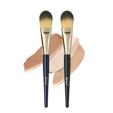 BEILI 2-Piece Foundation Brush Set: Liquid, Cream, & Powder