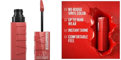 Maybelline Super Stay Vinyl Ink: Peachy Nude Liquid Lipcolor
