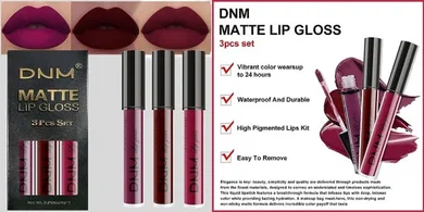 Evpct DNM Matte Liquid Lipstick Set: Dark Red, Purple, Plum