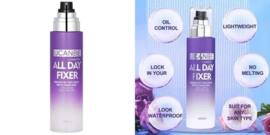 UCANBE Matte Setting Spray: Long-lasting, oil-control hydration.