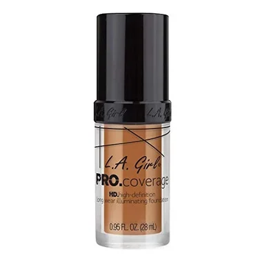 L.A. Girl Pro Coverage Liquid Foundation, Warm Caramel