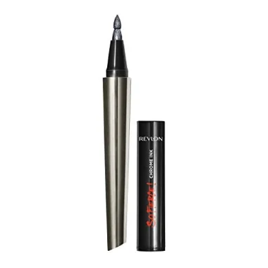 Revlon So Fierce! Chrome Ink Liquid Eyeliner: Gunmetal Metallic Pen Liner
