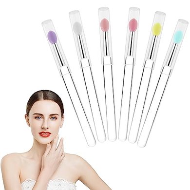 Yoizyfree Reusable Silicone Lip Brushes: 6-Piece Makeup Applicator Kit