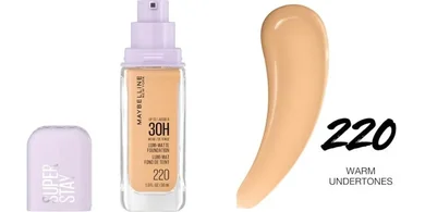 Maybelline Super Stay Lumi-Matte Foundation: 30-hour, buildable full coverage.