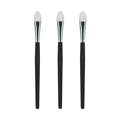 Silicone Makeup Brushes: 3-Piece Eye & Lip Applicator Set