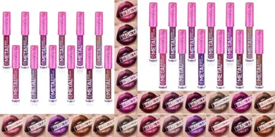 Metallic Glitter Liquid Lipstick Collection: 12 Long-Lasting, Waterproof Shades
