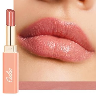 Oulac Pink Peach Lip Balm: Hydrating, Shiny, Vegan Tint

