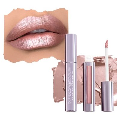 Runway Rogue Pearl Glam Liquid Lipstick: Metallic Nude/Pink Shimmer
