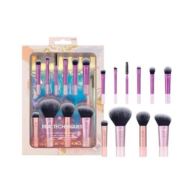 Real Techniques Mini Brush Set: 11 Travel-Sized Brushes & Bag
